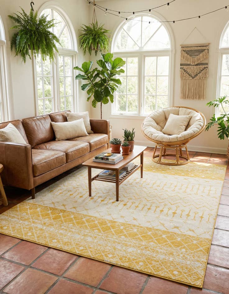 Detail image of 9' x 12' Moroccan Trellis Rug