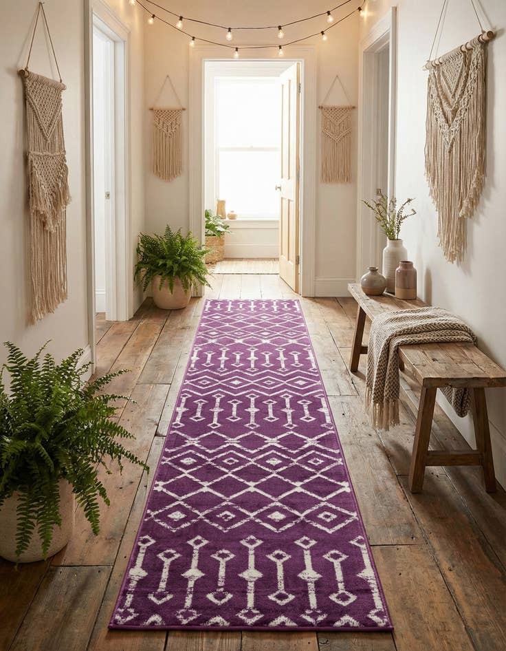 Detail image of 2' x 9' 10 Kasbah Trellis Runner Rug