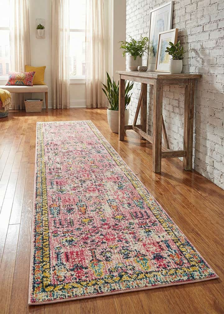 2' 7 x 12' Washable El Paso Runner Rug