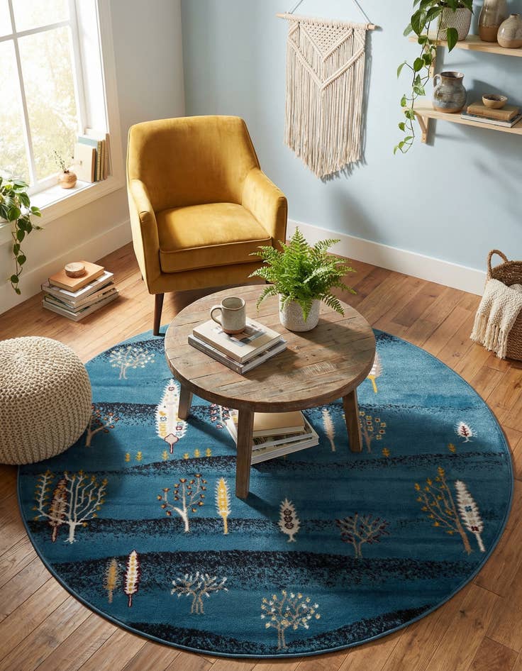 Detail image of 5' 3 x 5' 3 Laguna Round Rug