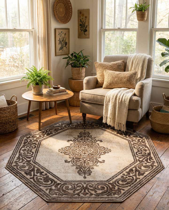 160cm x 160cm Hermitage Tapis Octogone