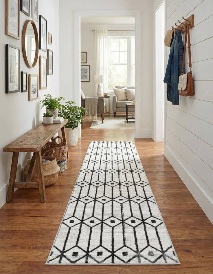 Detail image of  2' x 8' Lattice Trellis Runner Rug