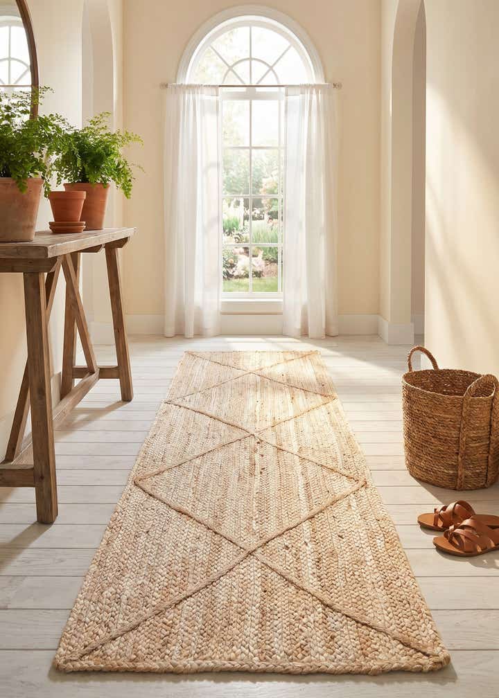 2' 2 x 6' 1 Handmade Braided Jute Runner Rug