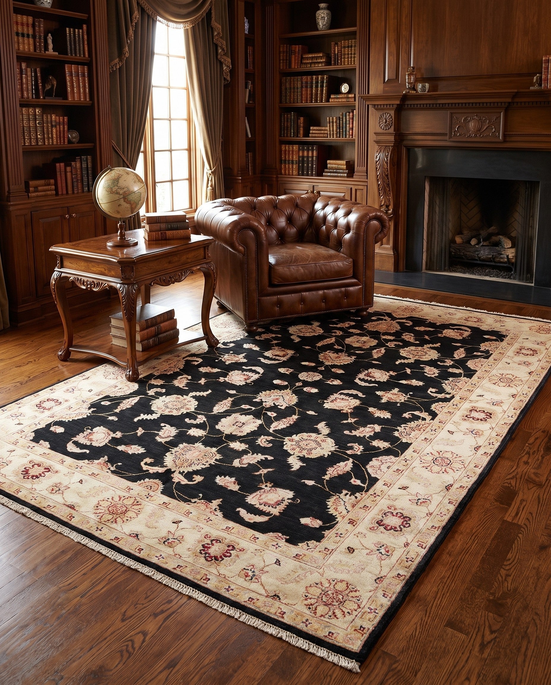 Detail image 3 of 10: 5' 10 x 8' 1 Hand Knotted Ziegler Rug