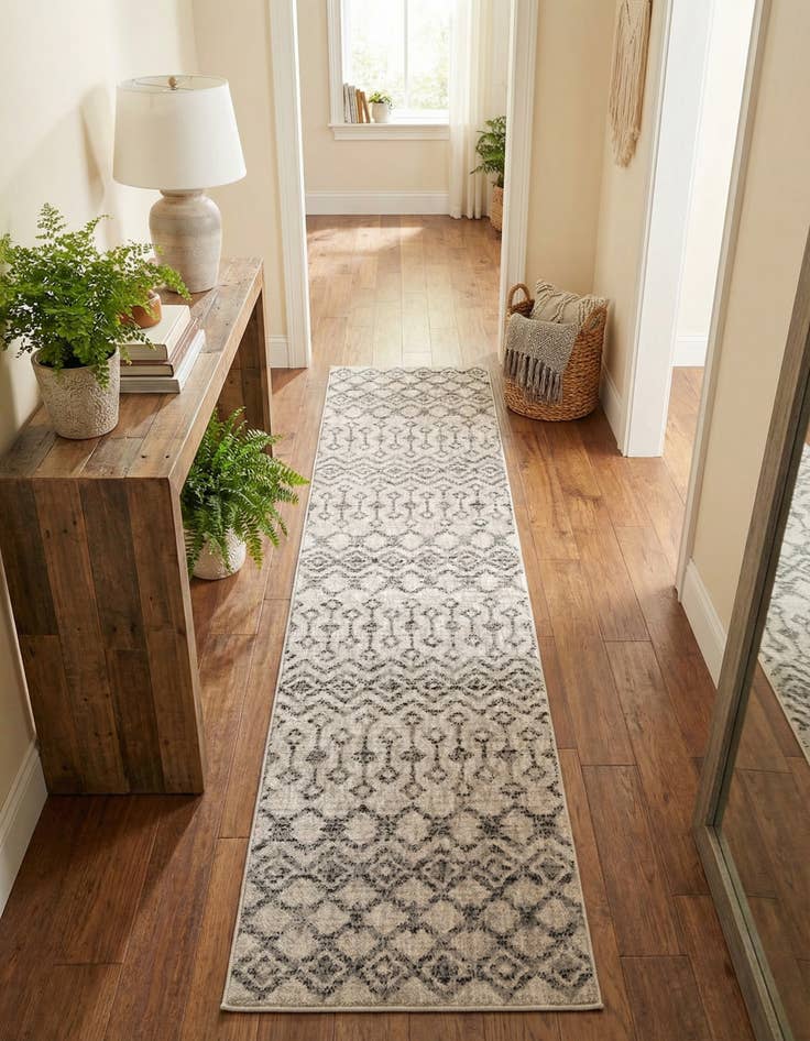 Detail image of 2' x 8' Eco Trellis Runner Rug