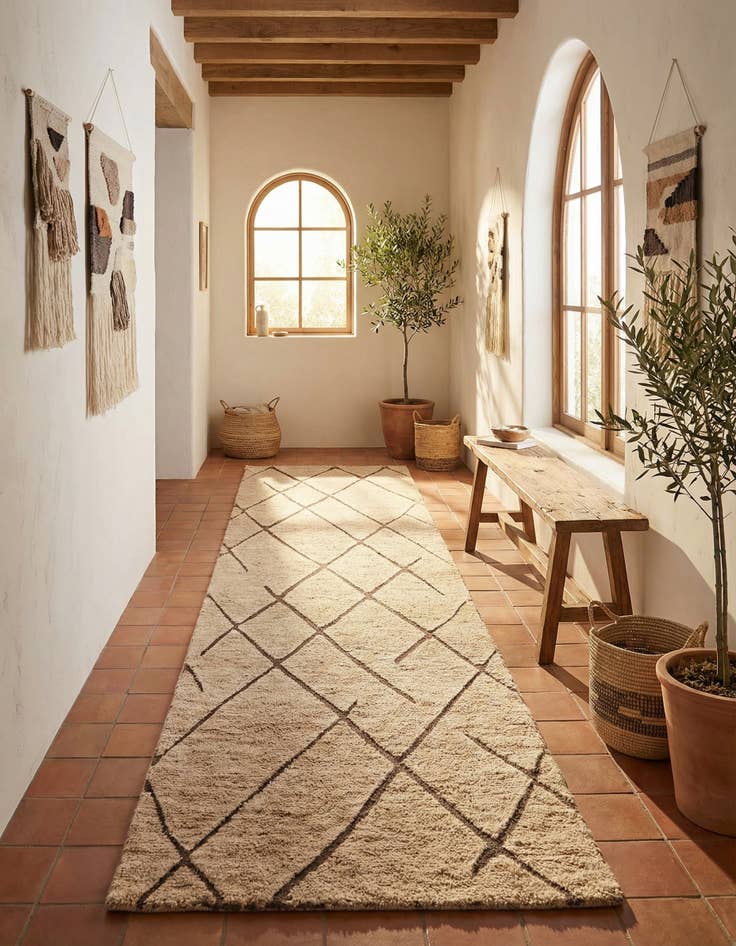 Detail image of 2' 7 x 12' Atlas Moroccan Wool Runner Rug