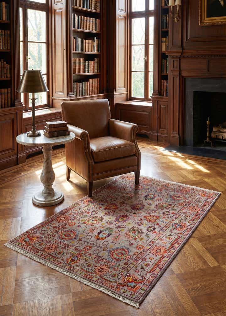 3' 7 x 5' 2 Hand Knotted Ariana Ziegler Rug