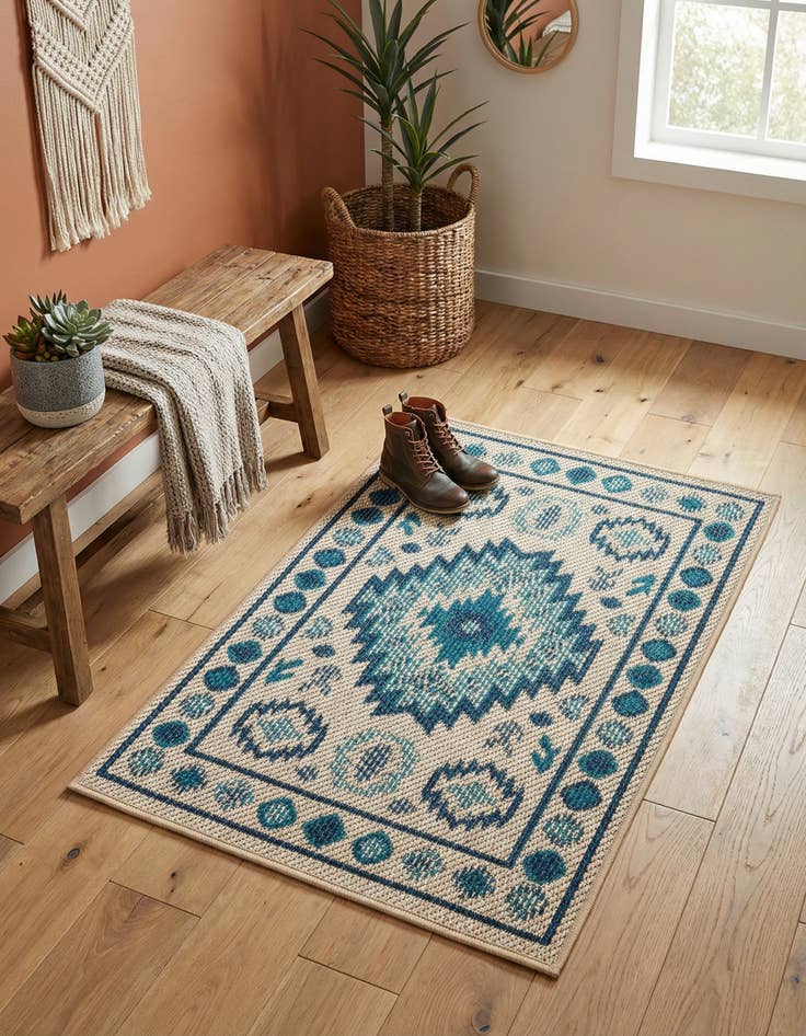 Detail image of 2' x 3'  Washable Baja Indoor / Outdoor Rug