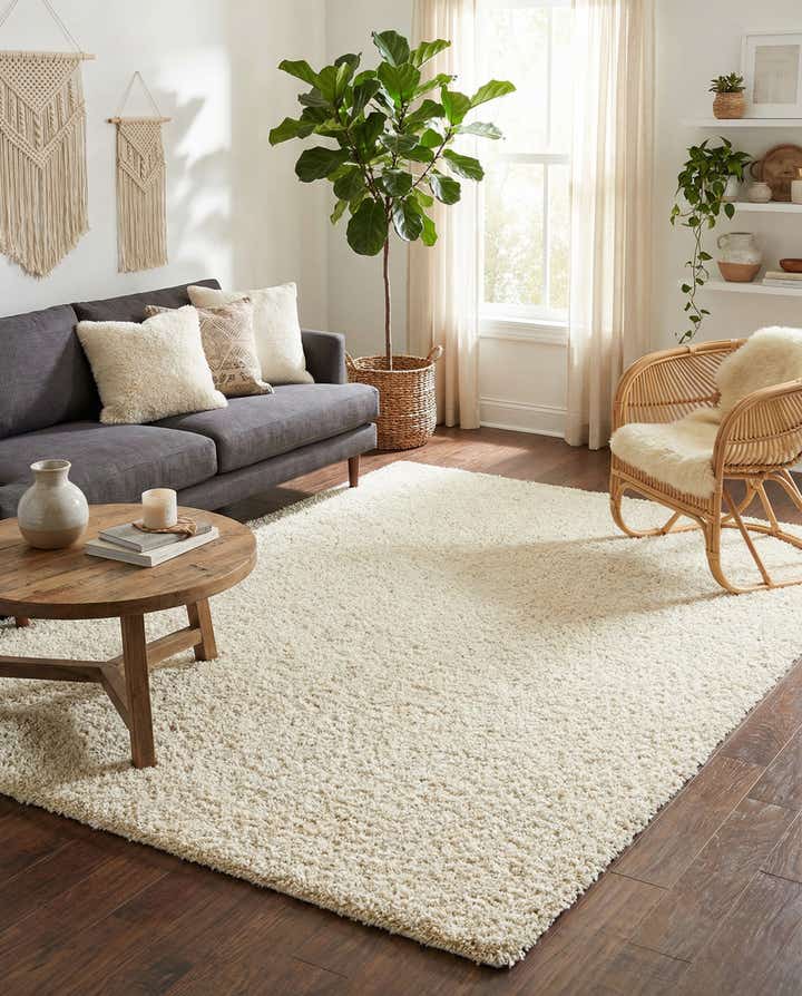 7' x 10' Solid Shag Rug