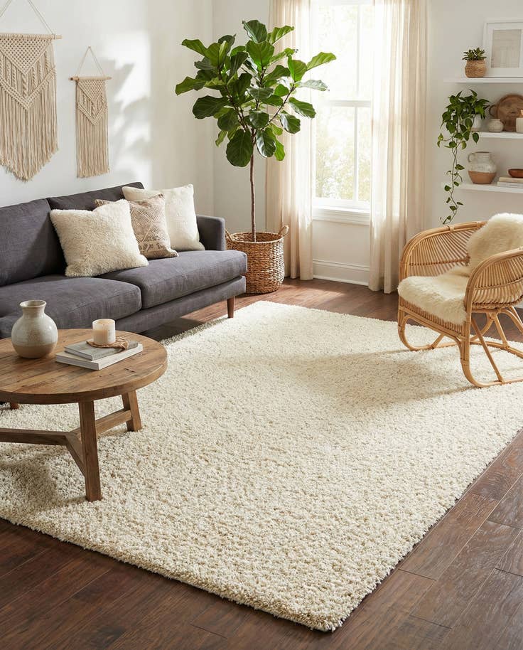 Detail image of 7' x 10' Solid Shag Rug