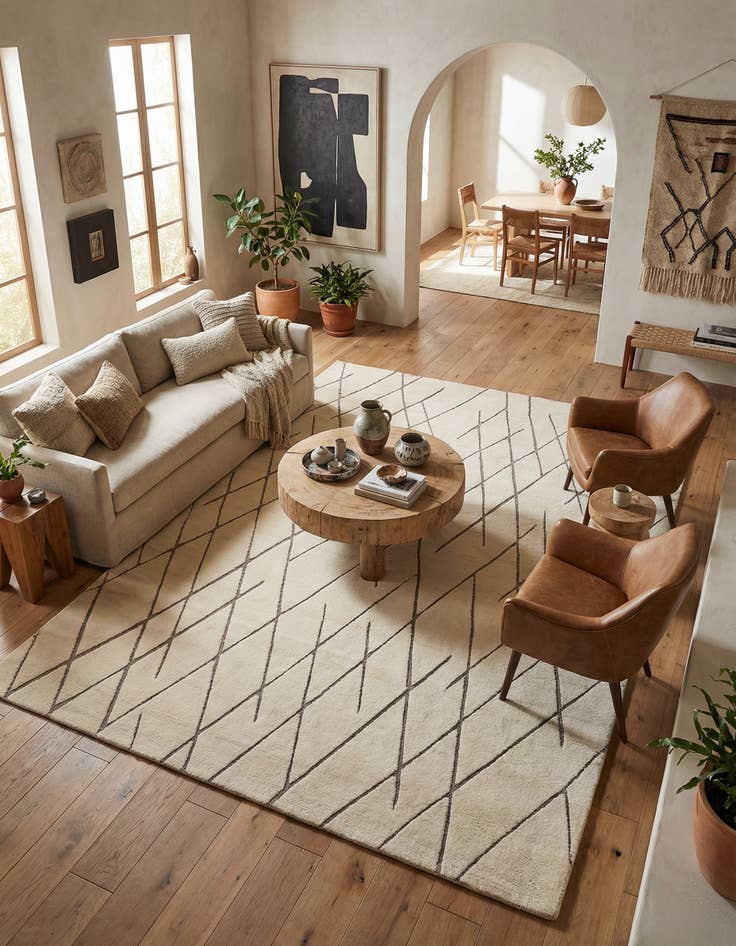 Detail image of 9' x 12' Atlas Moroccan Wool Rug