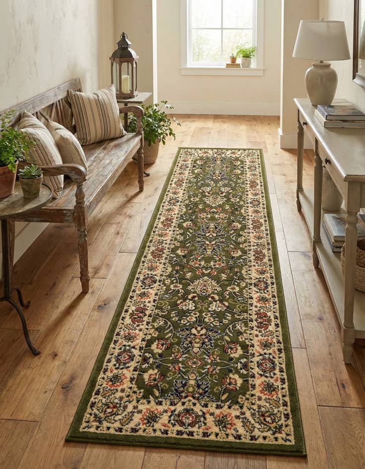 Detail image of 2' 7 x 10' Kashan Design Runner Rug