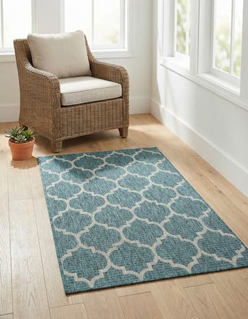 3' x 5' 3 Easy-Clean Lattice Indoor / Outdoor Rug