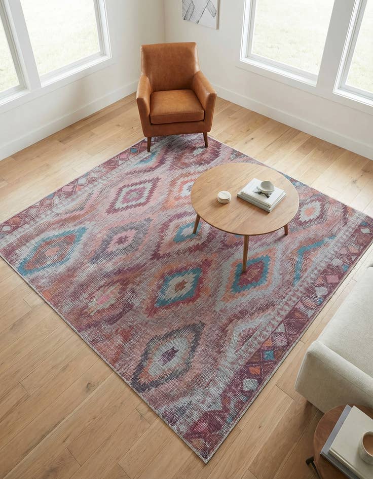 Detail image of 7' 3 x 7' 3  Washable Sisu Square Rug