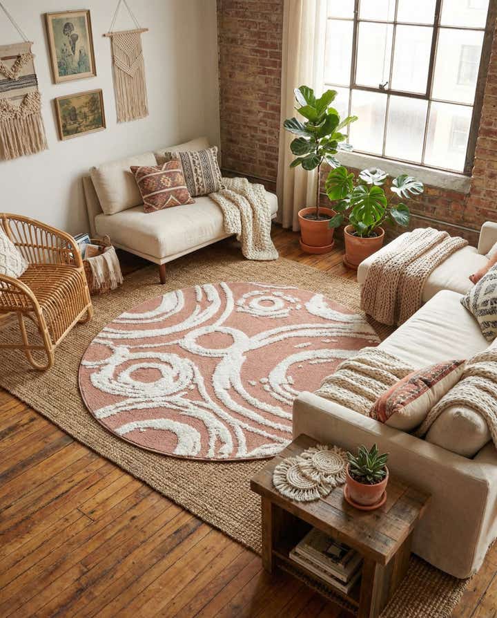 5' 3 x 5' 3 Boho Round Rug