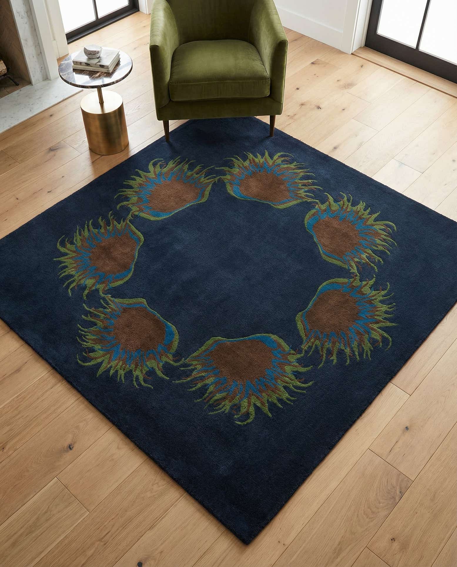 230cm x 230cm Luna Quadrat Teppich