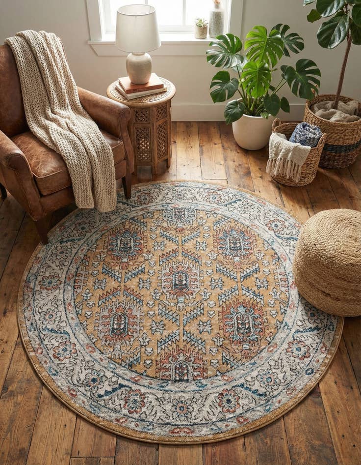 Detail image of 5' 3 x 5' 3 Nyla Round Rug
