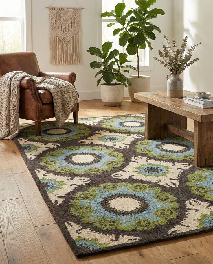 Detail image of 5' 1 x 8' Luna Wool Rug