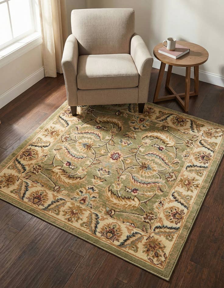 Detail image of 4' x 4' Classic Agra Square Rug