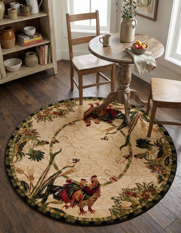 Detail image of 4' x 4' Country Round Rug