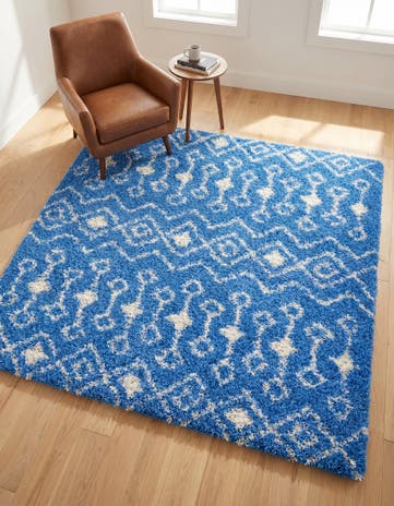 6' x 6' Moroccan Trellis Shag Square Rug