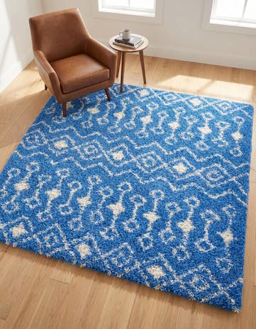 6' x 6' Moroccan Trellis Shag Square Rug