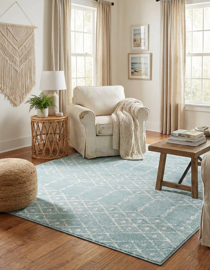 Detail image of 6' 1 x 6' 1 Paxon Trellis Square Rug