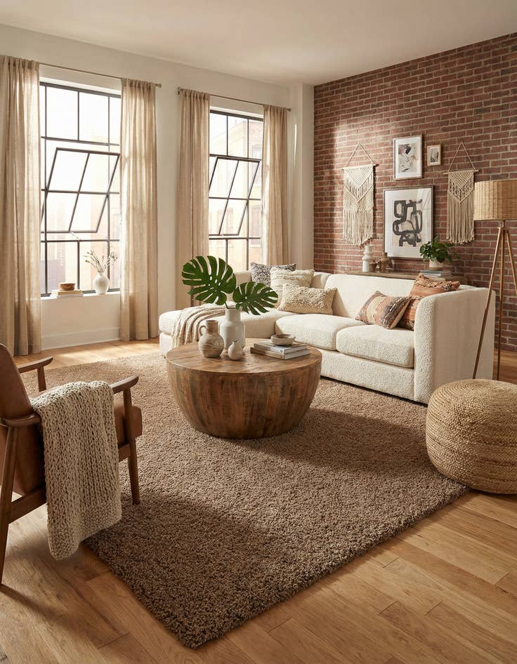 Detail image of 9' x 12' Solid Shag Rug