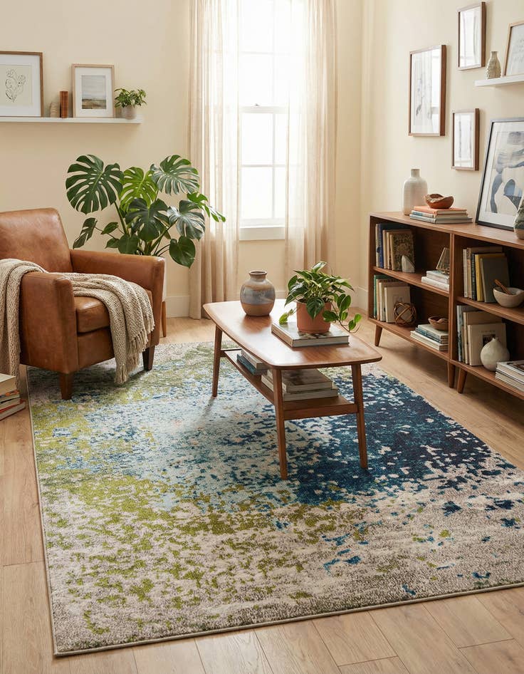 Detail image of 5' x 8' Washable Hyacinth Rug