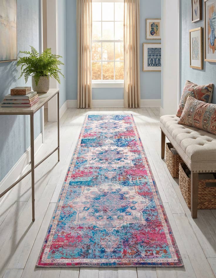 Detail image of 2' 7 x 12'  Washable Renaissance Runner Rug