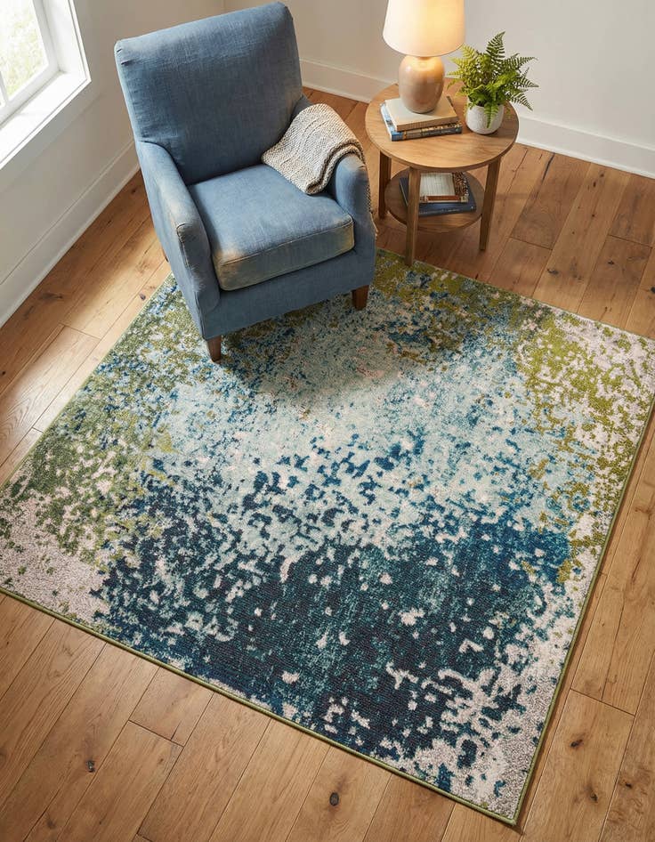 Detail image of 4' x 4' Washable Hyacinth Square Rug