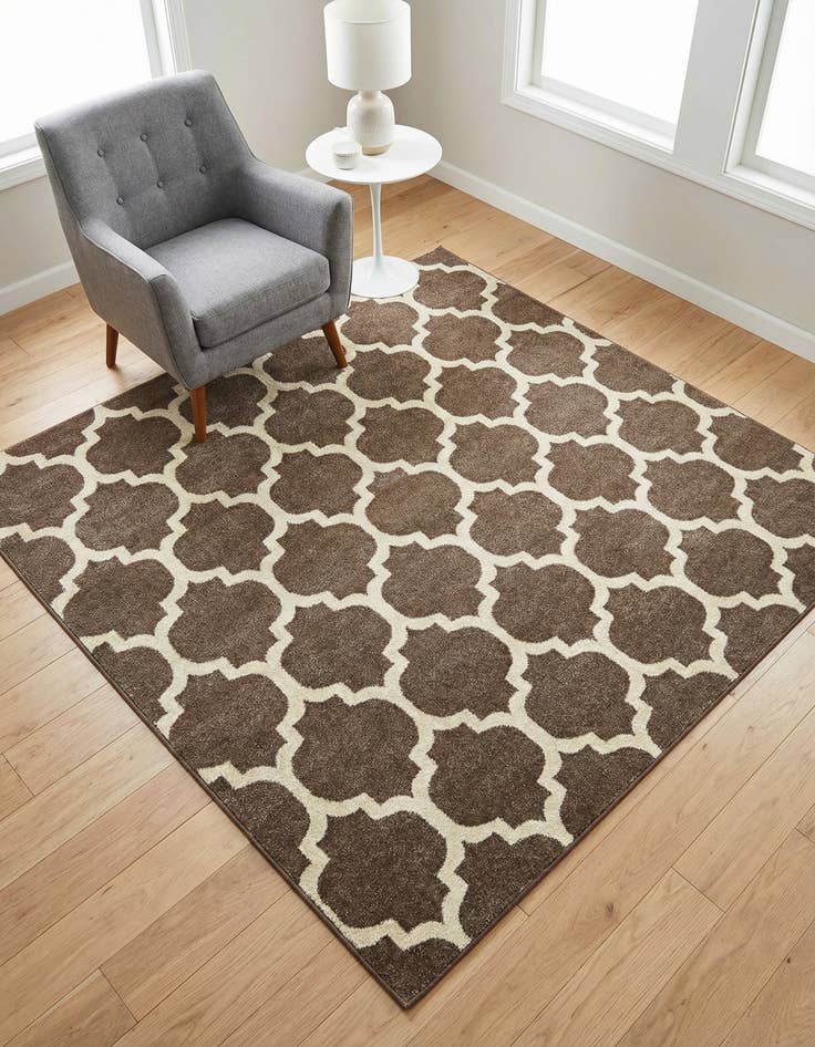 Detail image of 6' x 6' Lattice Square Rug