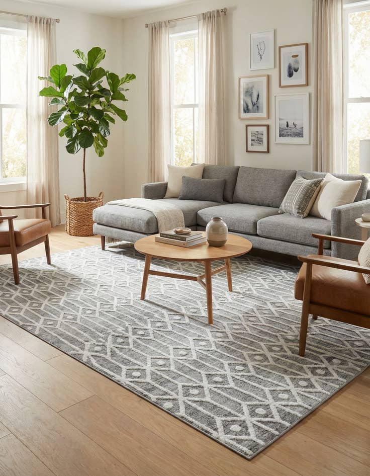 Detail image of 8' x 10' Lattice Trellis Rug