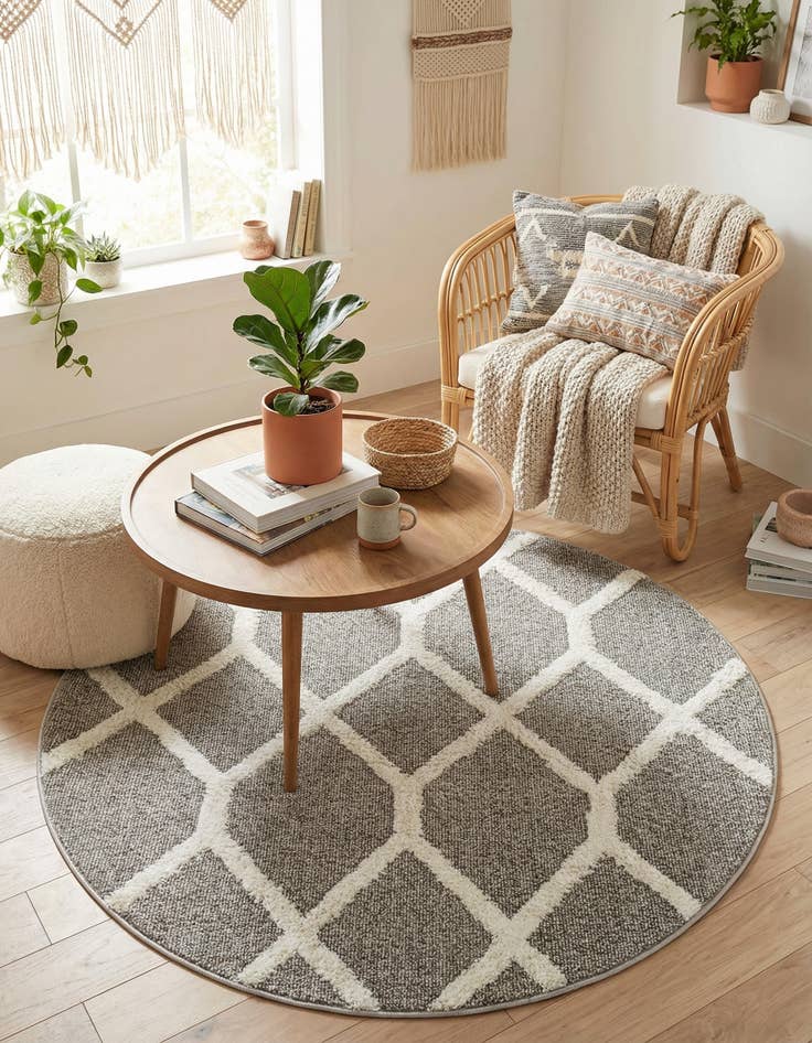 Detail image of 5' 3 x 5' 3 Boho Round Rug