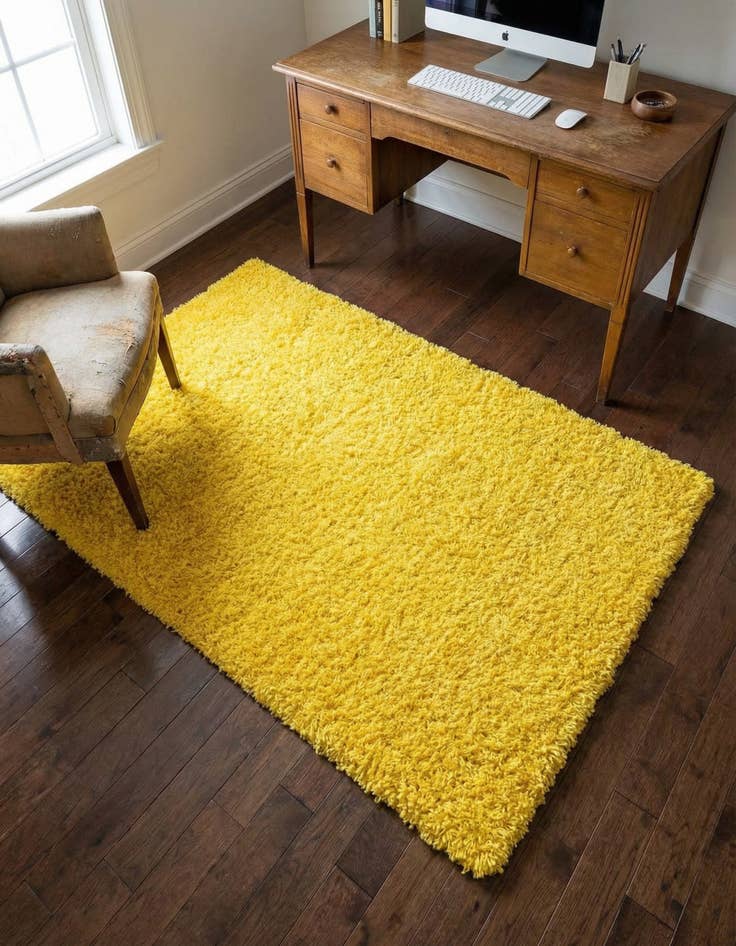 Detail image of 3' x 5' 3 Solid Shag Rug