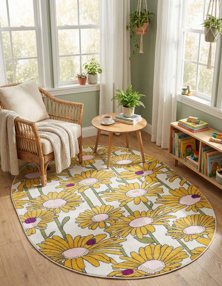 Detail image of 7' 10 x 10' Bloom Oval Rug