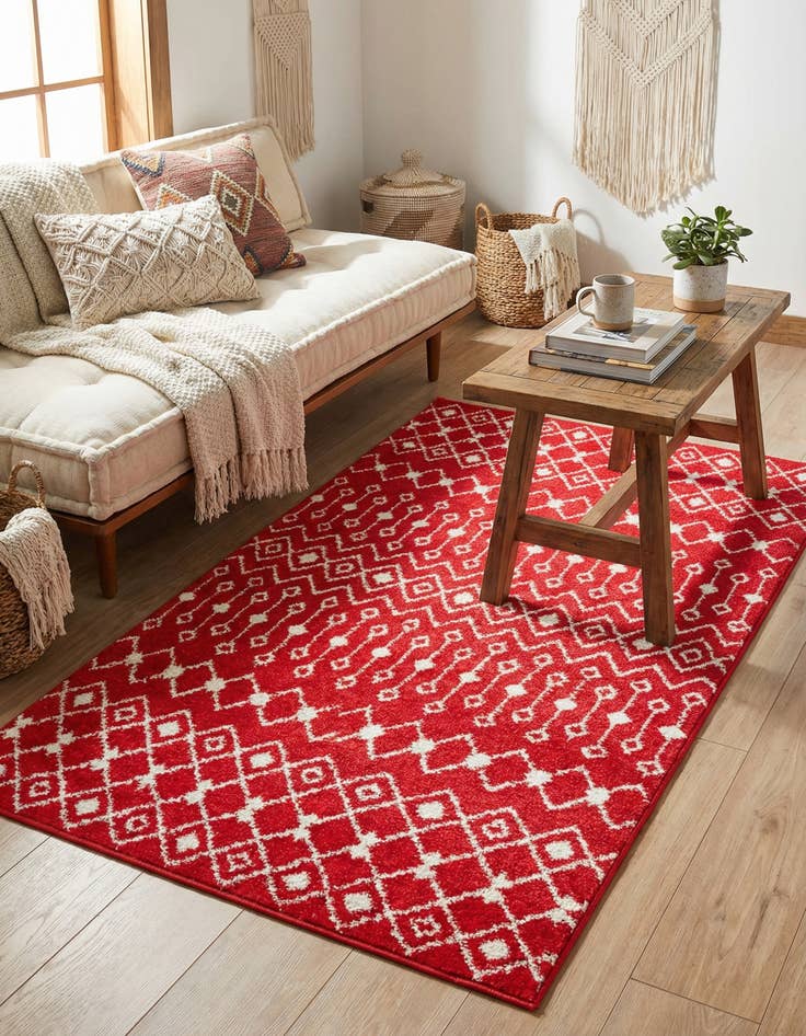 Detail image of 4' x 6' Moroccan Trellis Rug