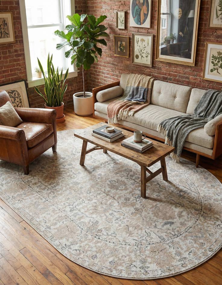 Detail image of  6' 1 x 9' Oregon Oval Rug