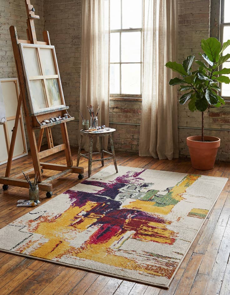 Detail image of 3' 3 x 5' 3 Washable Hyacinth Rug