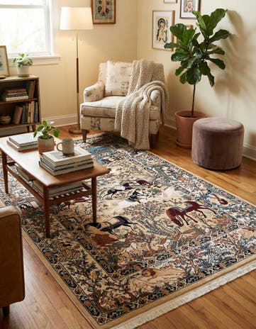 5' 3 x 8' Nain Design Rug