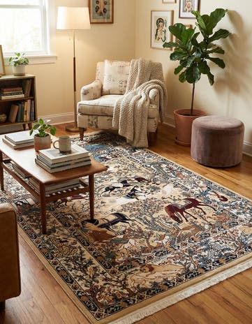 5' 3 x 8' Nain Design Rug
