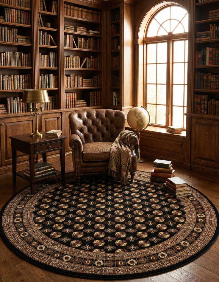 Detail image of 10' x 10' Bokhara Round Rug