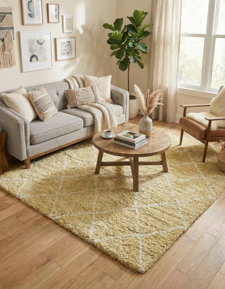 Detail image of 8' x 8' Moroccan Shag Square Rug