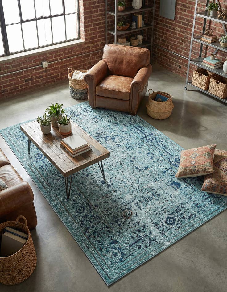 Detail image of 5' x 8' Washable Fleur Rug