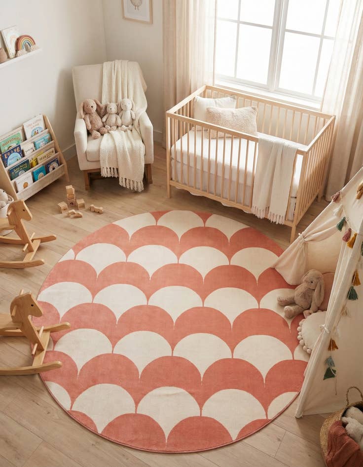 Detail image of 7' 10 x 7' 10 Whimsy Kids Round Rug