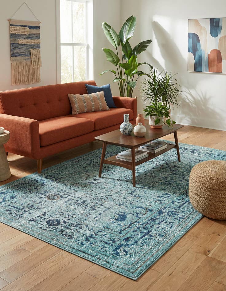 Detail image of 5' x 8' Washable Fleur Rug