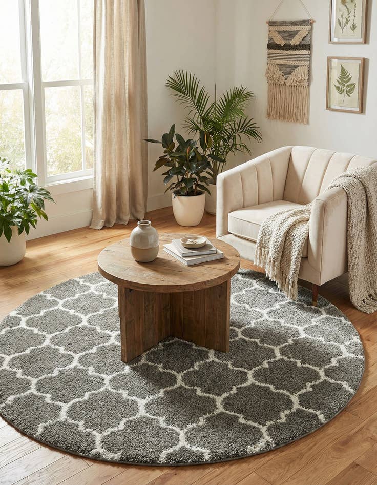 Detail image of 8' x 8' Marrakesh Shag Round Rug