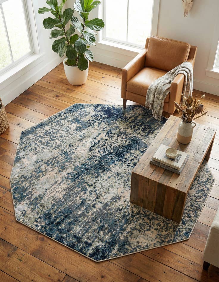 Detail image of 7' 10 x 7' 10 Ethereal Octagon Rug