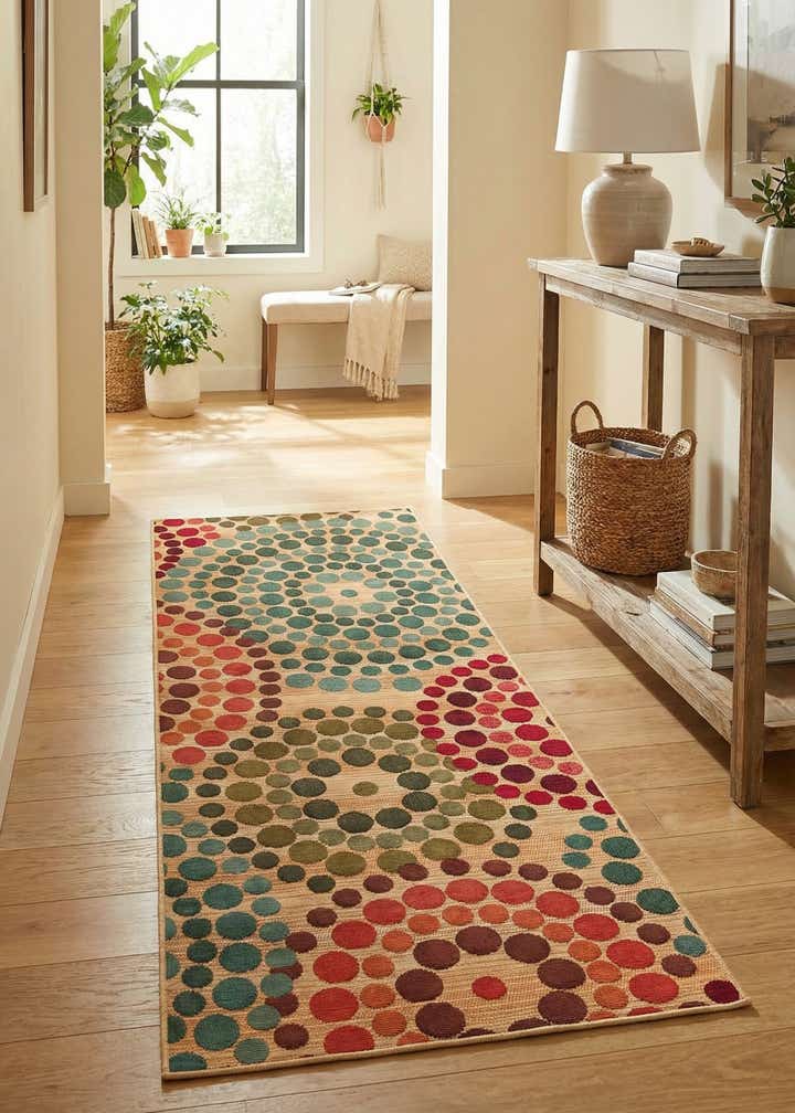 2' 7 x 7' Easy-Clean Modern Indoor / Outdoor Runner Rug