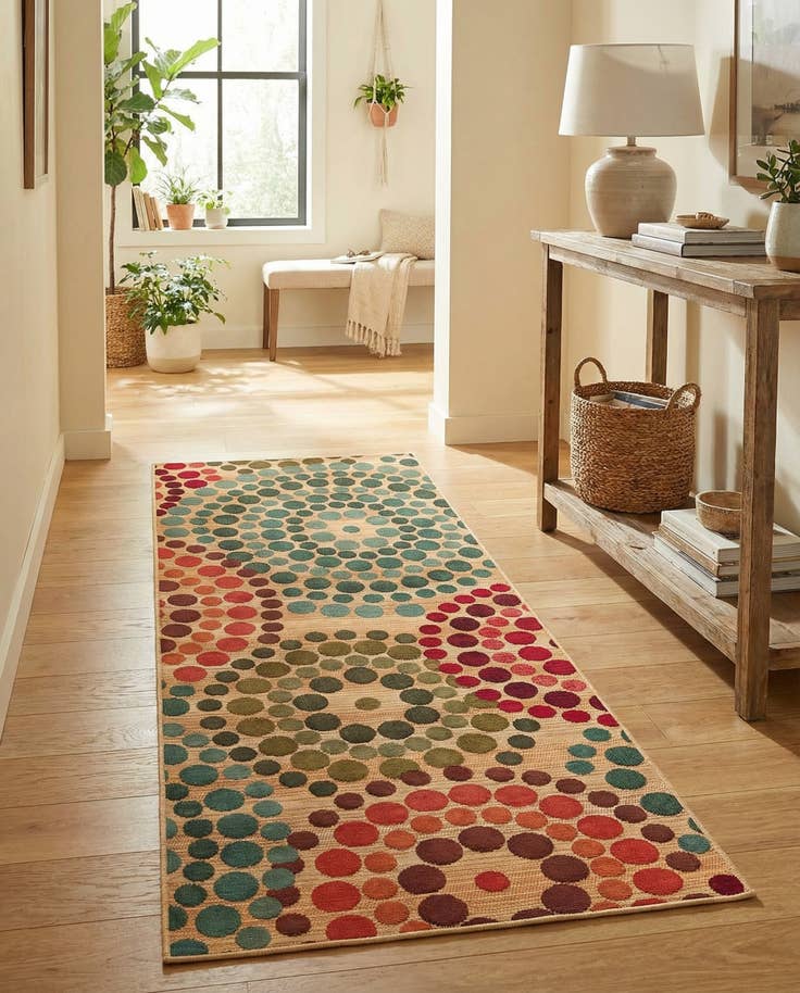 Detail image of 2' 7 x 7' Easy-Clean Modern Indoor / Outdoor Runner Rug